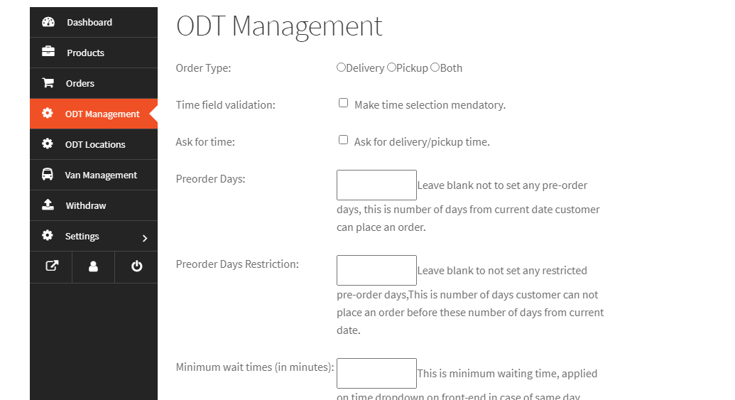 Dokan vendor specific pickup delivery lead time, per-order days settings