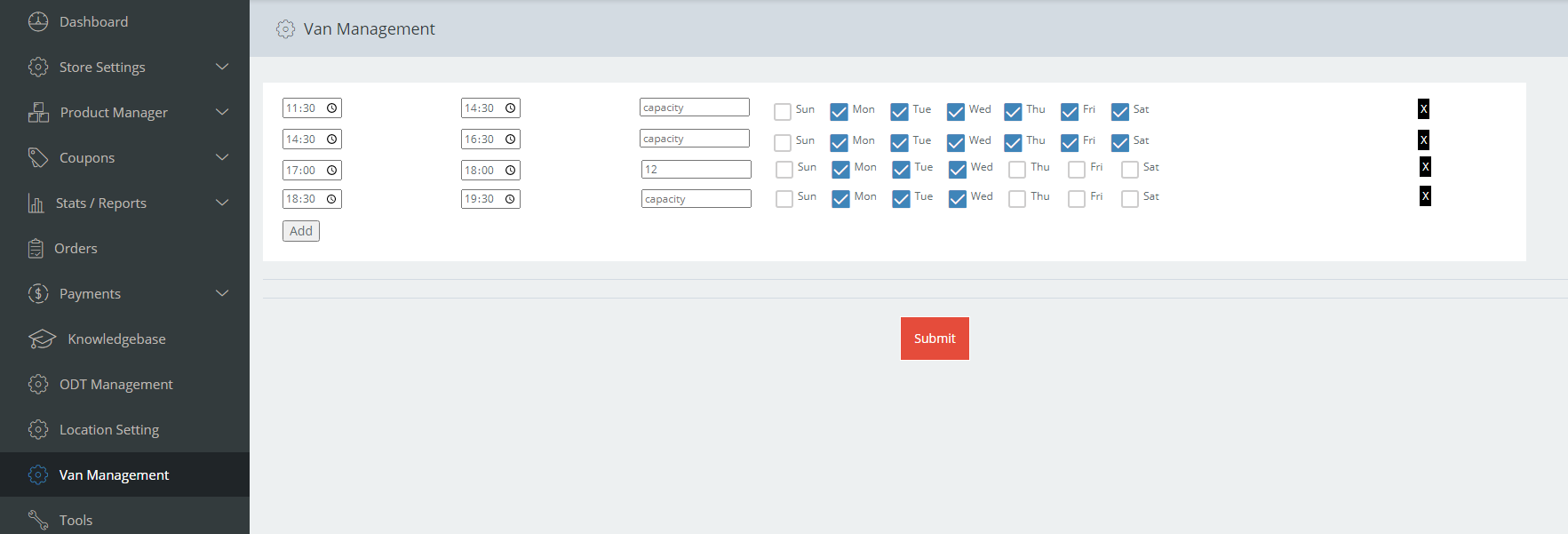 Custom time slot settings in WooODT Extended for MultiVendorX formerly known as WC Marketplace